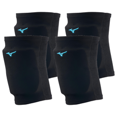 Mizuno 美津濃 成人用護膝 排球護膝 V2TYB08692 黑色+藍色 M 號, 2雙