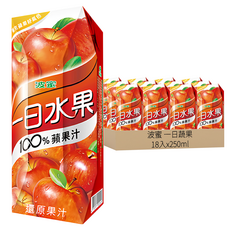 波蜜 一日蔬果 100%蘋果汁, 250ml, 18入