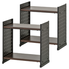 ikloo 宜酷屋 柔霧感鐵板收納書架/置物架 42.5 x 24.5 x 43.5cm, 黑色, 2個