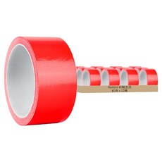 Reddot 紅點生活 超黏強韌好撕防水大力膠帶, 紅色, 12捲