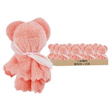 小麥購物 小熊毛巾 Y565 25g, 蜜桃粉, 30條