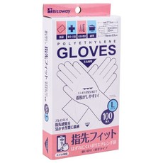 日本 BITOWAY 拋棄式多用途防護加厚觸控手套 L, 1個, 100個裝