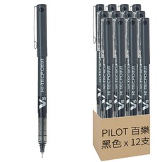 PILOT 百樂 BXC 卡式鋼珠筆 0.5mm V5, 黑色, 12支