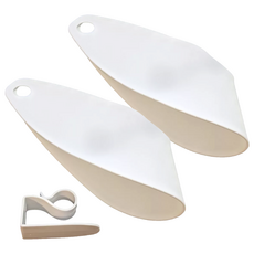 日式吹風機架 掛式吹風機收納, 白色, 2個