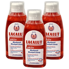 LACALUT 樂固特 aktiv 漱口水, 300ml, 3瓶
