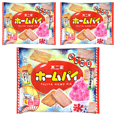 FUJIYA 不二家 雙色大千層派 奶油草莓冰風味, 3個, 132.4g