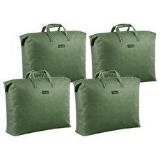 a&r 加厚防塵收納棉被套手提袋, 草綠色, 1入, 4個