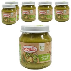 babybio 生機鮮蔬泥 碧綠蔬菜, 130g, 6罐
