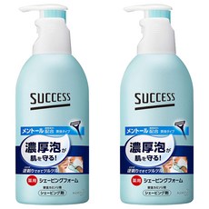 Kao 花王 SUCCESS 男士刮鬍順滑清爽泡沫刮鬍泡, 250g, 2瓶