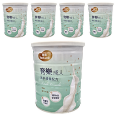 YouLuck 育樂 高鈣成人奶粉, 800g, 5罐