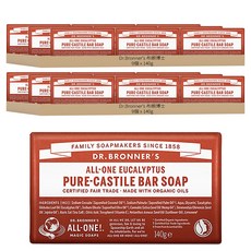 Dr.Bronner's 布朗博士 潔顏皂 尤加利葉, 140g, 18個