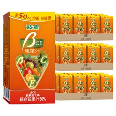 波蜜 果菜汁 含β-胡蘿蔔素、維生素C和維生素E, 300ml, 72入
