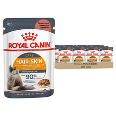 ROYAL CANIN 法國皇家 成貓 亮毛貓主食濕糧 HS33W 1歲以上, 蛋白質, 85g, 12包