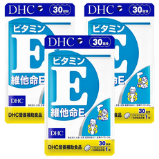 DHC 維他命E 100%植物萃取 增進肌膚與血球的健康, 30顆, 340mg, 3包