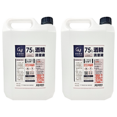 慶揚實業 75%酒精清潔液 4L 居家環境清潔 有效殺菌 台灣製造, 2桶
