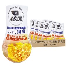KOBAYASHI 小林製藥 消臭元 廁所除臭芳香劑, 金桂花香, 400ml, 8個