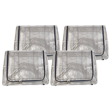 超大透明可視雙開收納箱 深藍色 80L容量, 40 x 40 x 50cm, 4個