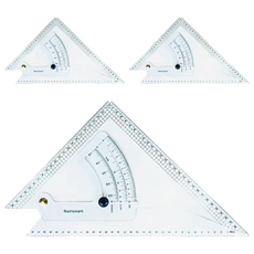 Nationart 方眼勾配定規 10吋 25cm, T05-S10, 3支