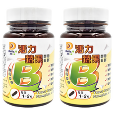 Daily.H 天天水漾 活力蔬果酵母B群 (30顆/瓶) - 補充體力 維持消化道機能, 2瓶