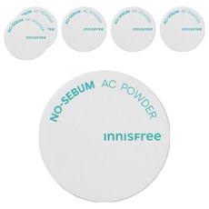 INNISFREE 台灣公司貨 無油無慮繽紛蜜粉2號 5g, 綠色, 6個