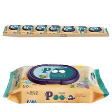 SPRINKLE 兒童專用 POO 掀蓋型可沖式濕紙巾 10包 頂級材質, 60張
