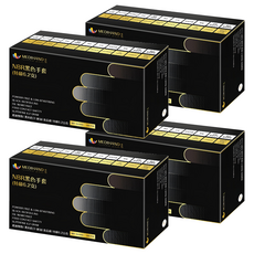 MEDIHAND 美恆 NBR手套 特級6.2g 100個, M, 黑色, 4盒