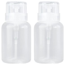 按壓分裝瓶 200ml, 透明色, 2個