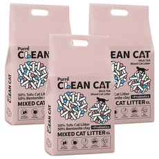 Purré Clean Cat 乾淨貓混合貓砂 6L, 3包, 奶茶