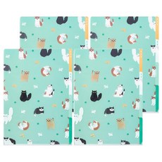 日本 MIDORI 3層資料夾 A4, 貓咪(35479), 4個