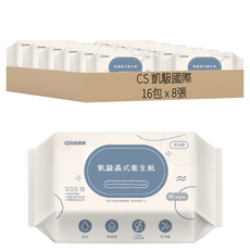 CS 凱馺國際 濕式衛生紙, 45g, 8張, 16包