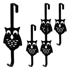 生活屋 門板單勾 金屬鐵線門後掛勾, 貓頭鷹, 5個