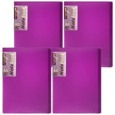 筆樂 A5 20孔活頁筆記本 E9324, 紫色, 4本