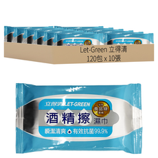 立得清 酒精擦濕巾, 1入, 120包