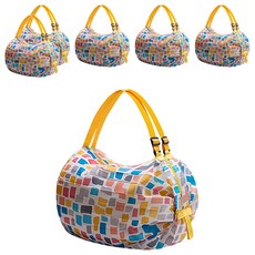 g615折疊收納袋, 彩色方格, 6個