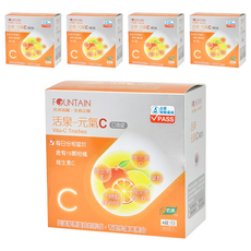 HAC 永信藥品 活泉元氣C口含錠 維生素C 維生素E 維生素B6 維生素B12 葉酸 木糖醇, 90錠, 5盒