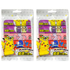 飛壘 口香糖五條綜合包 寶可夢聯名款 可樂*2+草莓*1+葡萄*2, 125g, 2袋