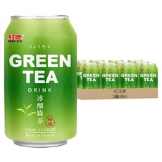 RICO 紅牌 冰釀綠茶, 340ml, 24罐