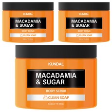 KUNDAL 昆黛爾 澳洲堅果細砂糖磨砂膏, 婚禮花束香, 550g, 3罐