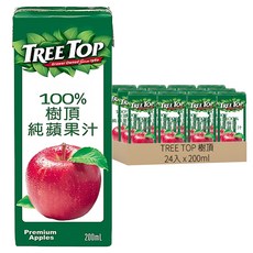 TREE TOP 樹頂 100%純蘋果汁, 200ml, 24入