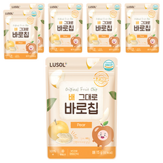 LUSOL 果乾 水梨, 15g 迷你包, 適合6個月以上嬰幼兒, 6包
