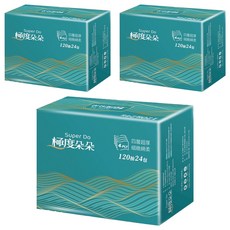 Super Do 極度朵朵 4層超厚柔抽取式花紋家用紙 120抽, 1入, 72包