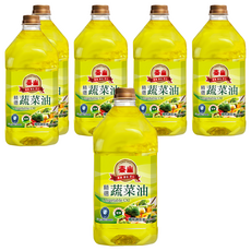 泰山 精選蔬菜油, 全素, 不添加棕櫚油, 3L, 6瓶