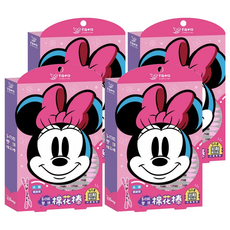 明基健康生活 幸福物語 多功能雙頭棉花棒 迪士尼米妮系列 尖頭+螺旋頭, 50支, 4盒