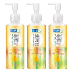Hadalabo 肌研 極潤保濕卸粧油，強效潔淨，深層保濕，質地滑順, 200ml, 3瓶