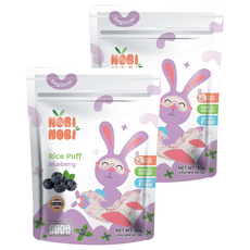 NOBI 彎彎米菓 6個月以上寶寶適用 酥脆入口即化, 藍莓, 40g, 2包