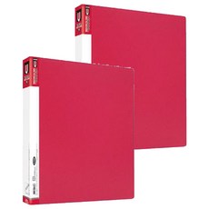 珠友文化 A4 二孔 PP圓型夾, 紅色, 2本