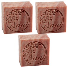 Ann Chen 陳怡安手工皂 細緻洗顏皂 玉容玫瑰 溫和潔淨 天然手工皂, 80g, 3個