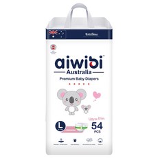 aiwibi 愛薇彼 零觸感瞬吸黏貼型尿布, L, 54片