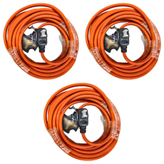 PowerWork 動力工廠 1對3座耐熱動力軟線 CT-2031T, 9m, 橘色, 3條