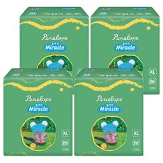 Penelope Miracle 奇蹟乾爽黏貼型尿布 11kg以上, XL, 104片